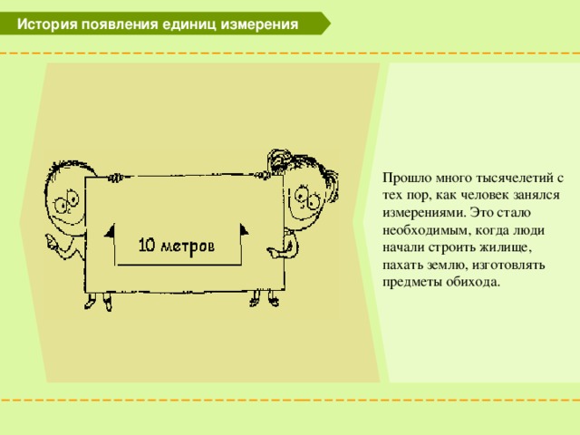 Возникновение единиц измерения