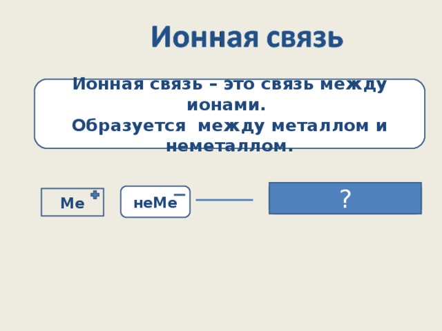 Ионная связь присутствует в