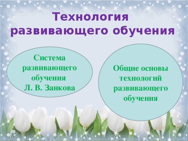 Технология развивающего обучения Общие основы технологий развивающего обучения Система развивающего обучения Л. В. Занкова 