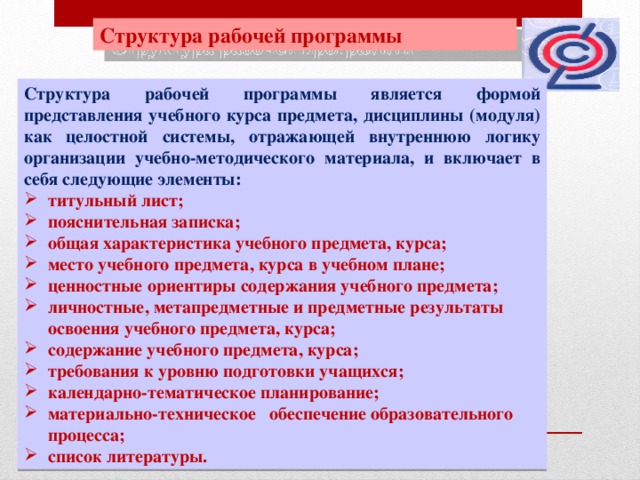 Представление образовательной организации. Рекомендуемая структура рабочей программы включает. Структура рабочей программы включает следующие разделы. Структура рабочей программы по предмету включает разделы. Структура тематического планирования включает в себя.