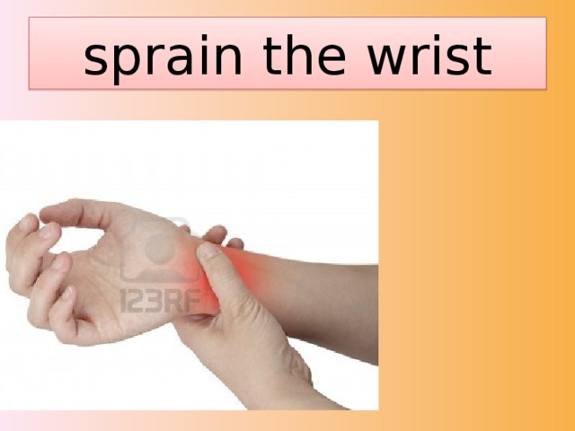 sprain the wrist 