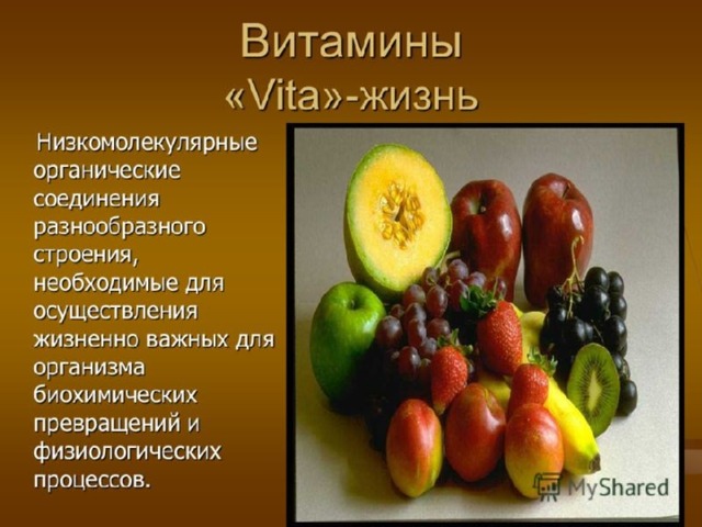 Биология 9 класс тема витамины