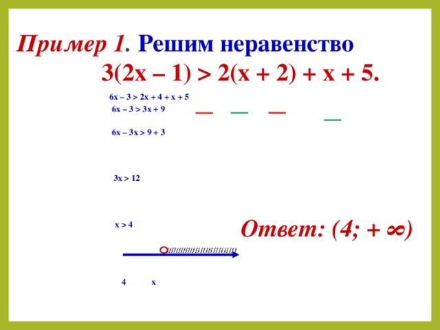 Решение неравенств с одной переменной 8 класс презентация макарычев