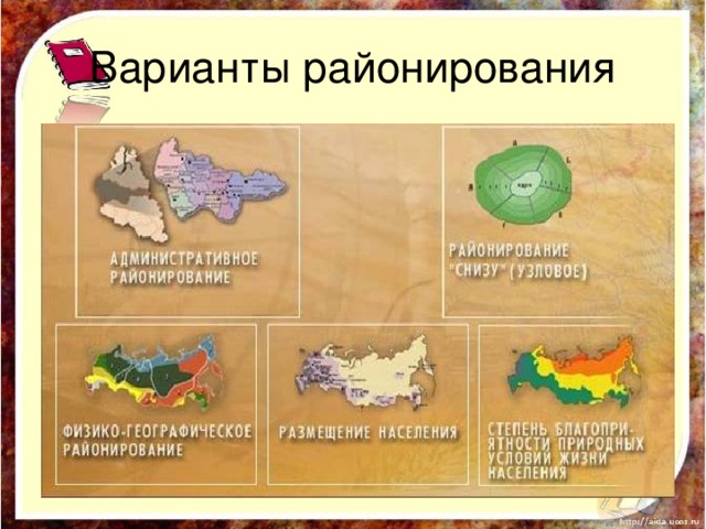 Варианты районирования 