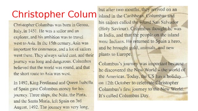 Christopher Columbus 