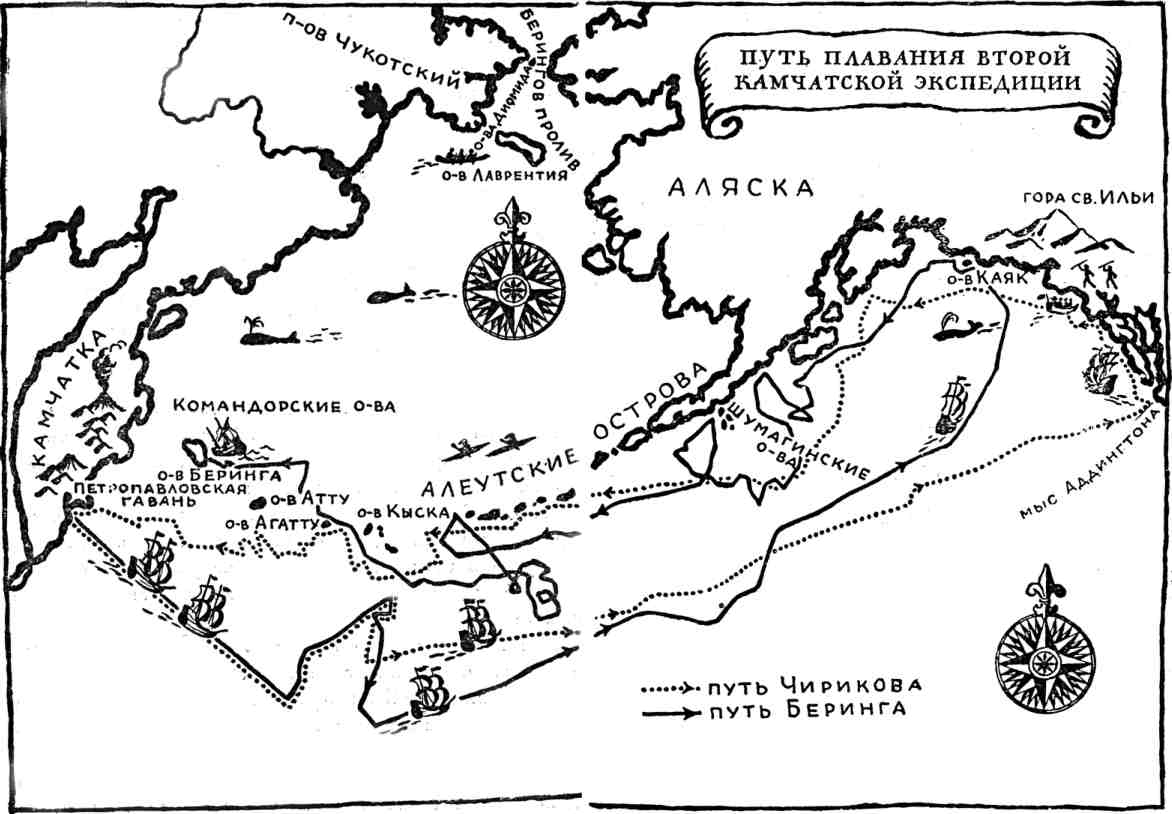 Карта камчатской экспедиции