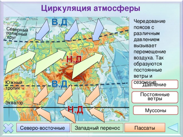 Воздушные массы евразии карта