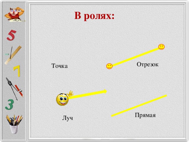 Как нарисовать луч по математике