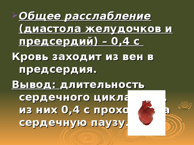 Вывод цикла. Сердечный цикл вывод. Вывод о сердечном цикле. Работа сердца вывод. Вывод строение и исбота сердца.