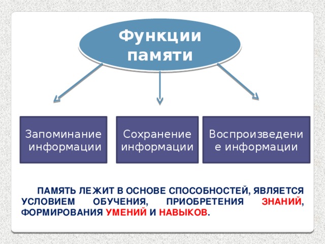 Схема запоминания информации