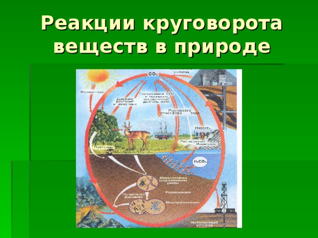 План урока круговорот веществ в природе