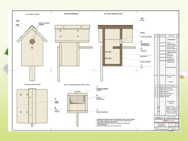 Технологическая карта на изготовление скворечника