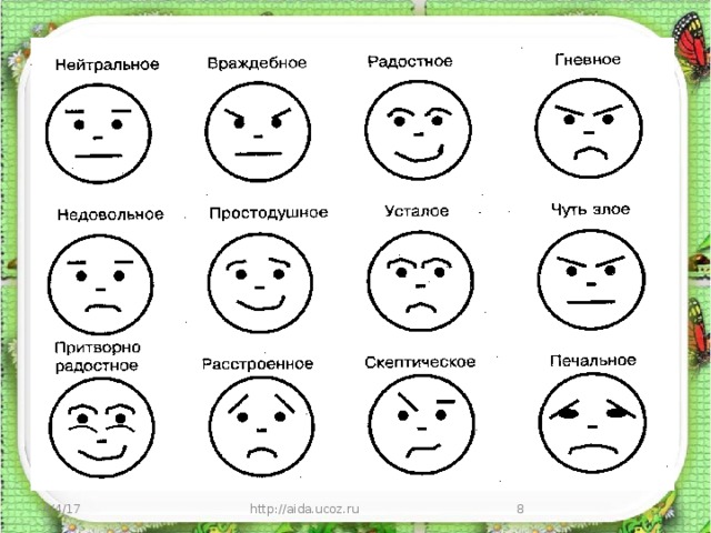 Картинки с пиктограммами эмоций