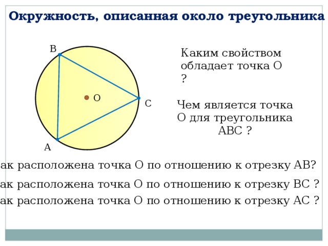 Описанной около него окружности