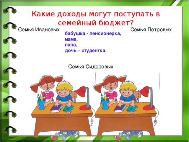 Семейный бюджет 3 класс окружающий мир конспект урока с презентацией