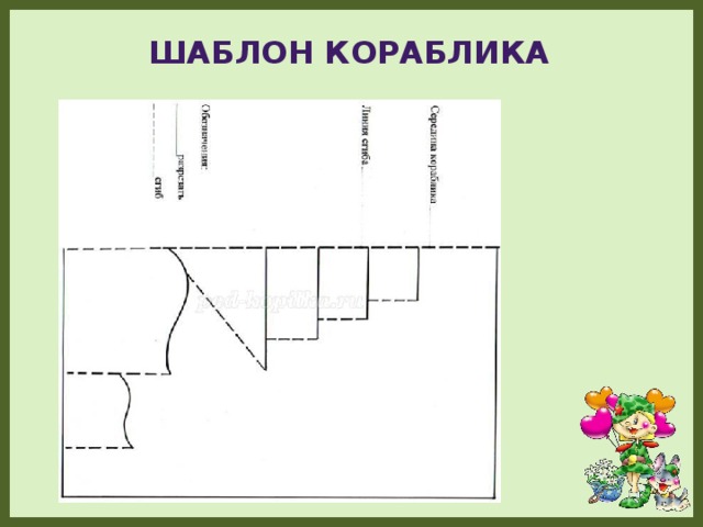 Шаблон кораблика