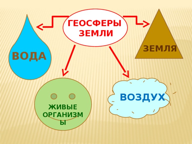 ГЕОСФЕРЫ ЗЕМЛИ ЗЕМЛЯ ВОДА ВОЗДУХ ЖИВЫЕ ОРГАНИЗМЫ 