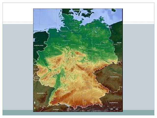 Карта рельефа германии