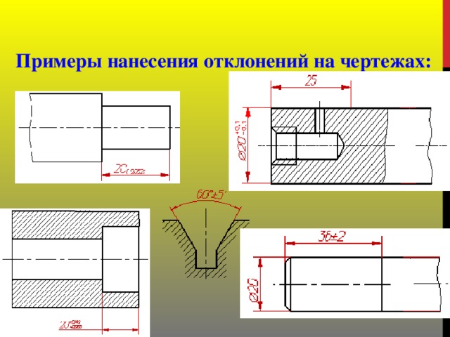 Отклонения в чертежах