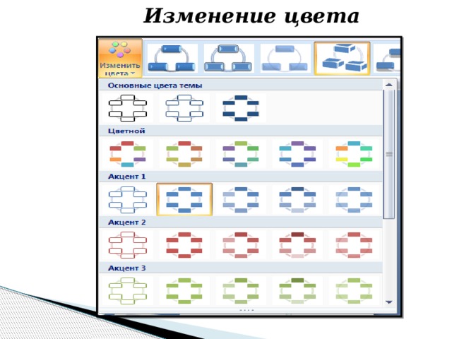 Изменение цвета 