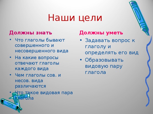 Урок в 5 классе виды глагола с презентацией