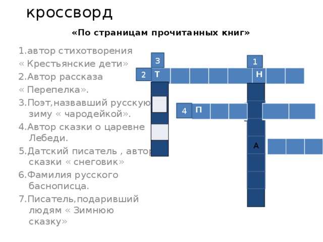 Кроссворд крестьянин