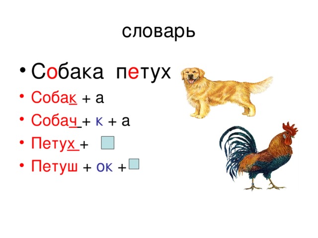 Петух и собака 1 класс презентация