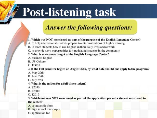 Task 4 listening. Listening Post. Listening task. Post Listening activities примеры. Post Listening tasks examples.