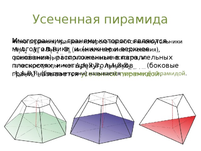 Правильная четырехугольная усеченная пирамида рисунок