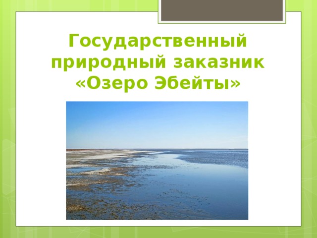 Государственный природный заказник «Озеро Эбейты» 