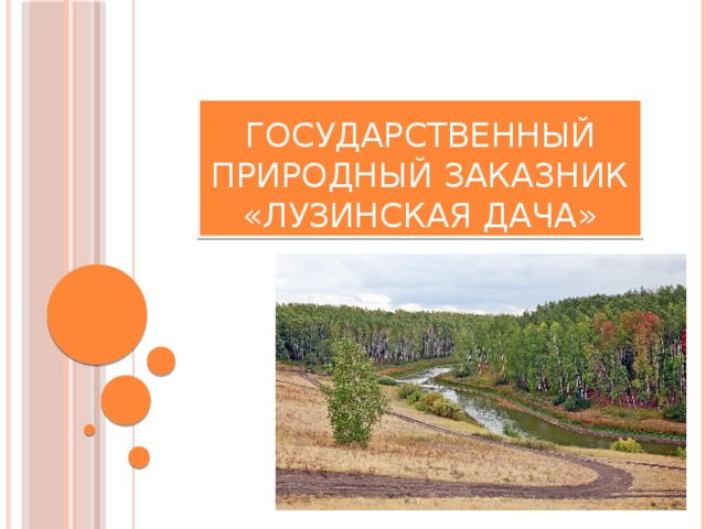 Государственный природный заказник «Лузинская дача» 