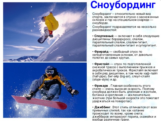 Сноубординг
