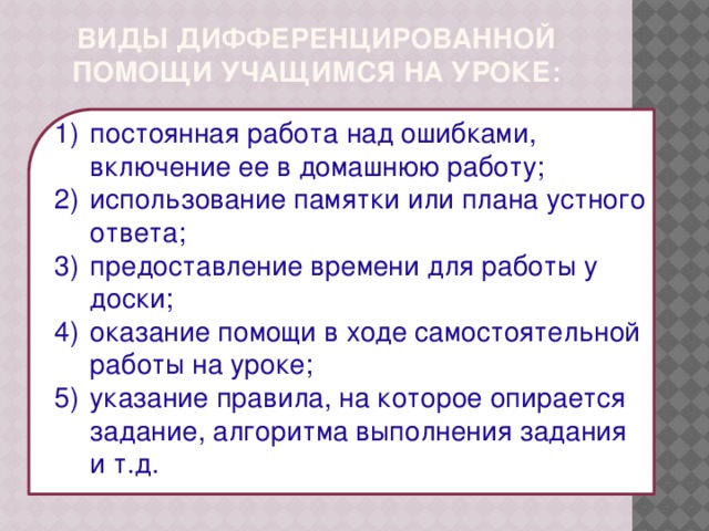 План устного ответа