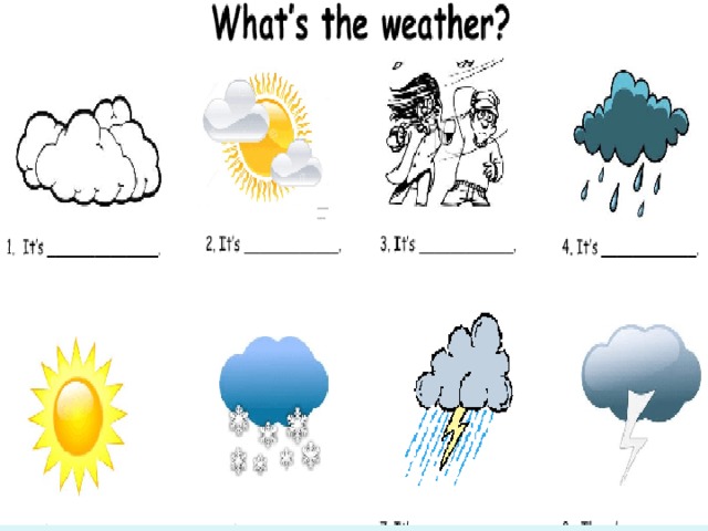Ученики составляют описание погоды  