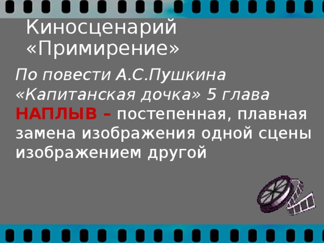 В кино плавная замена изображения одной сцены изображением другой