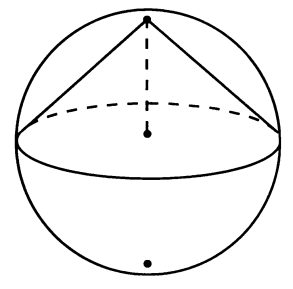 Конус вписан в шар рисунок
