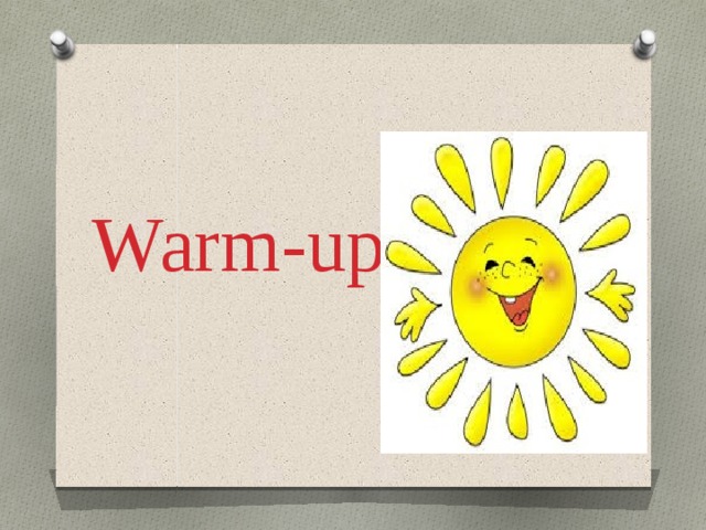 Warm-up 