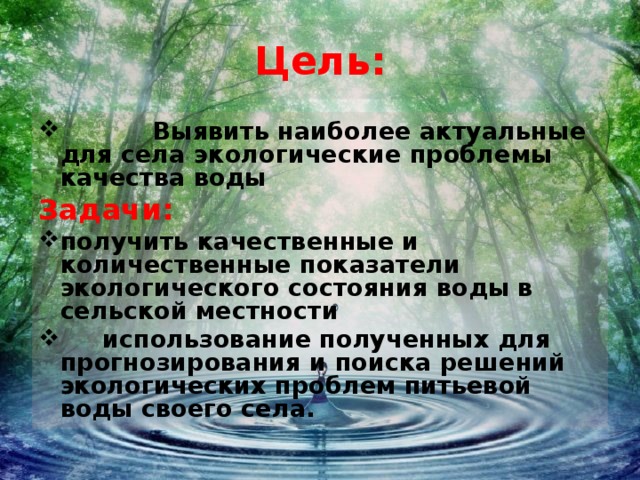 Проект на тему проблема чистой воды