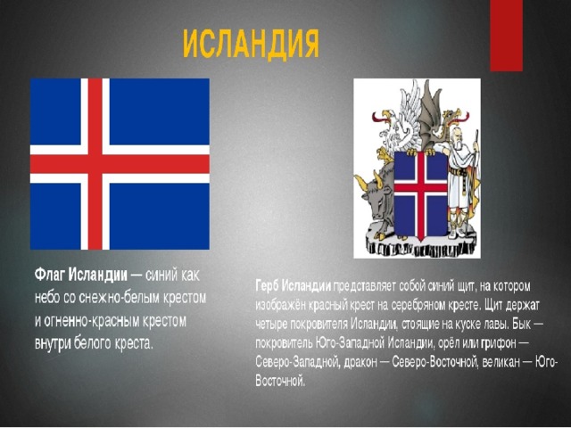 Тема на севере европы. Исландия флаг и герб. Проект Страна Исландия. Флаг Исландии описание. Исландия презентация.