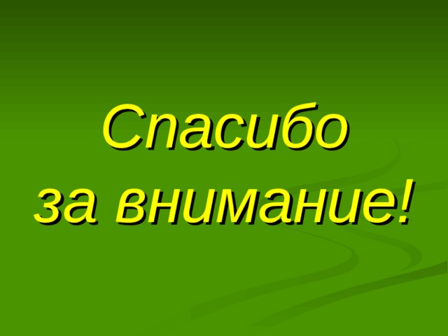 Спасибо  за внимание! 