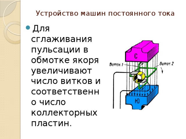 Строение машины постоянного тока