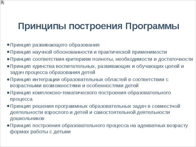 Принципы программы