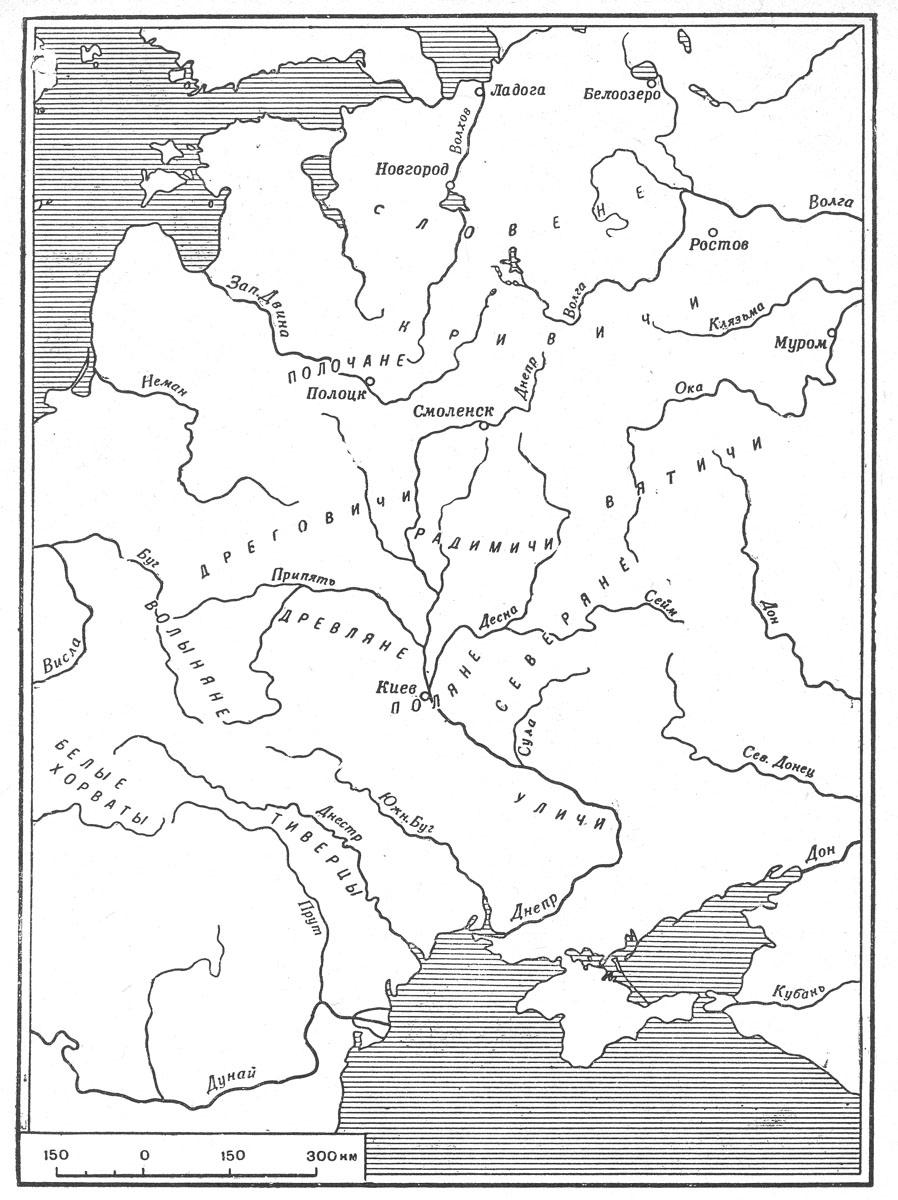 Восточные славяне и их соседи контурная карта