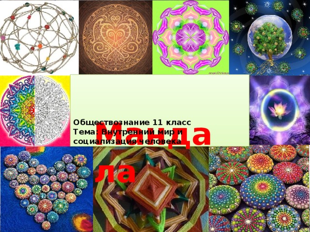  Мандала Обществознание 11 класс Тема: Внутренний мир и социализация человека 
