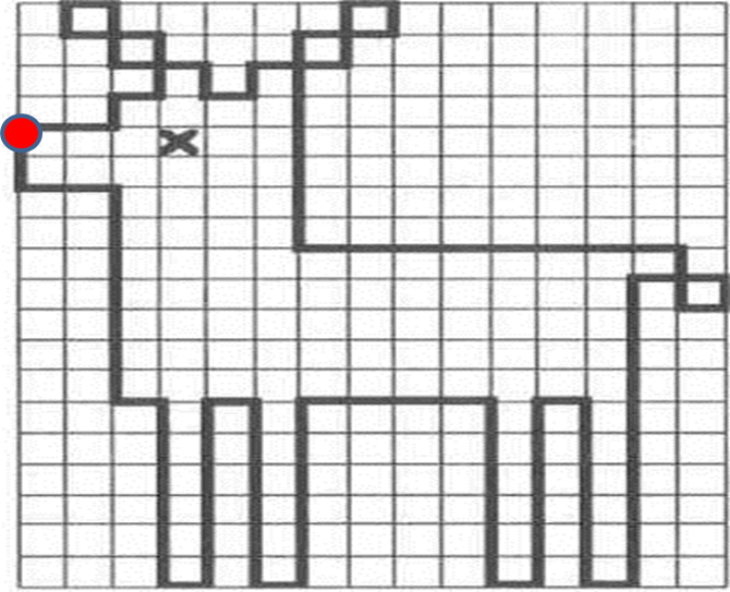 Графический диктант олень по клеточкам