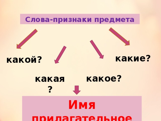 Слова признаки 1