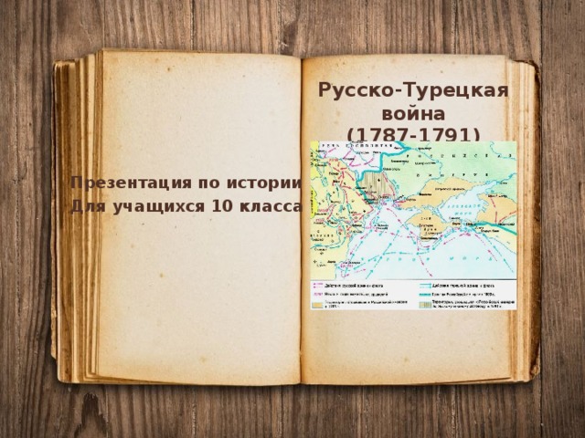 Русско-Турецкая война  (1787-1791) Презентация по истории Для учащихся 10 класса 