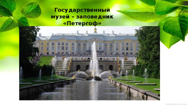 Государственный музей – заповедник «Петергоф» 