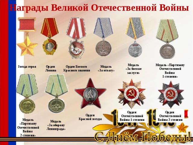 Ордена и медали великой отечественной войны 1941 1945 по значимости фото и описание