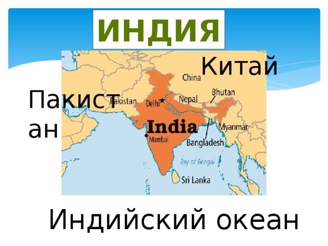 Индия Китай Пакистан Индийский океан 